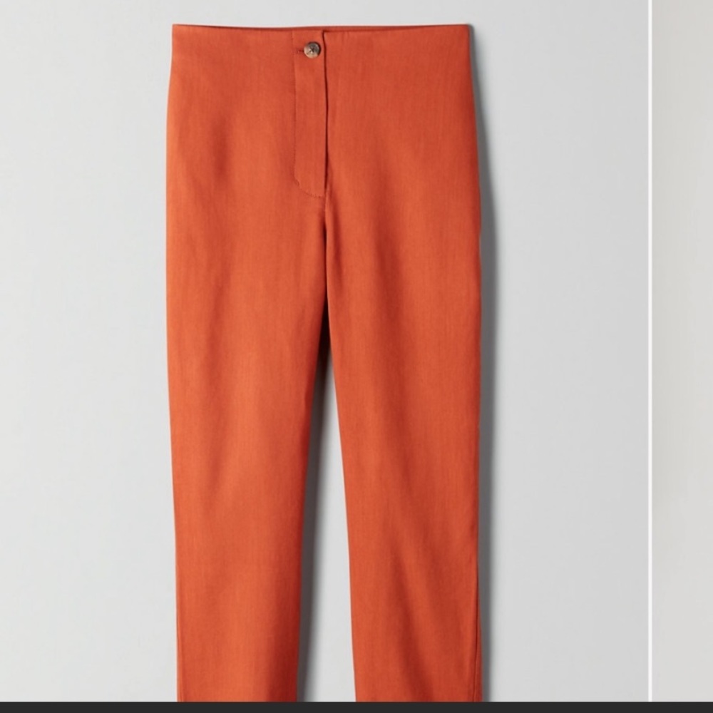 Aritzia Wildfred Cherice Pant in Rust Orange